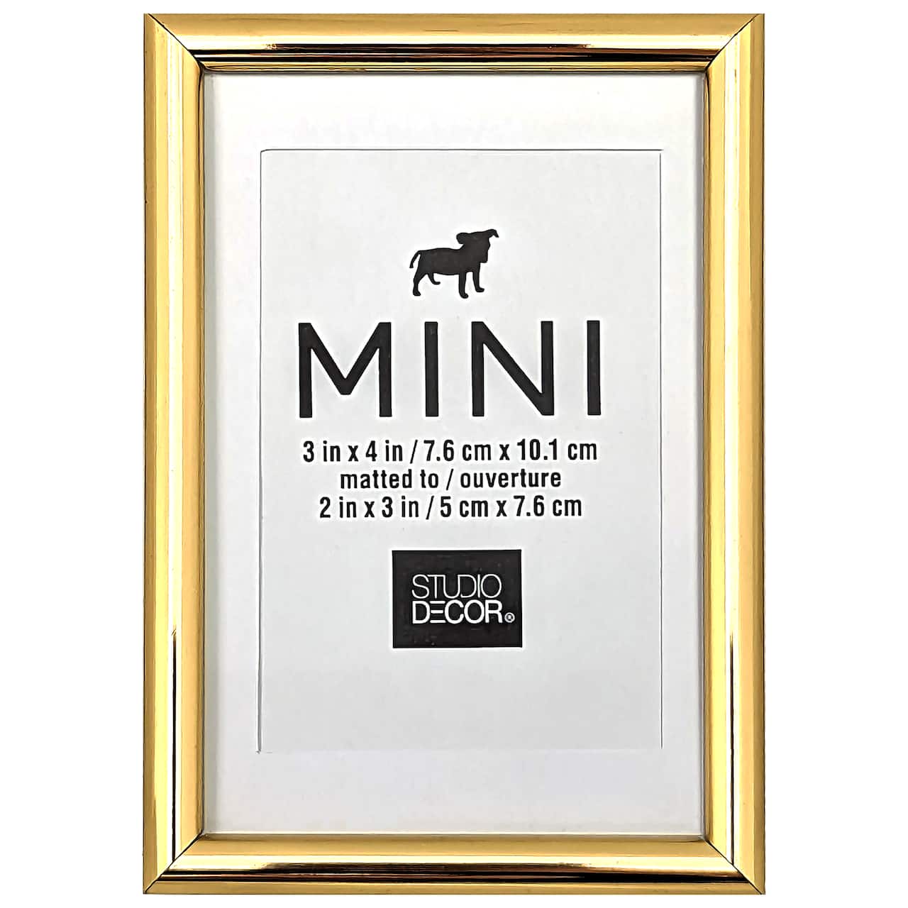 Metallic Gold Mini Frame with Mat by Studio Décor®